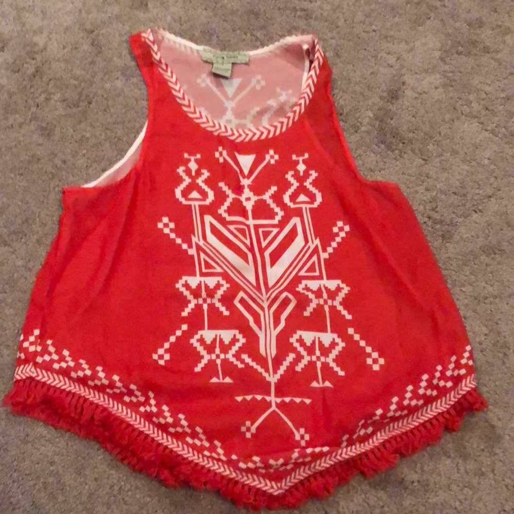 Aztec print crop tank